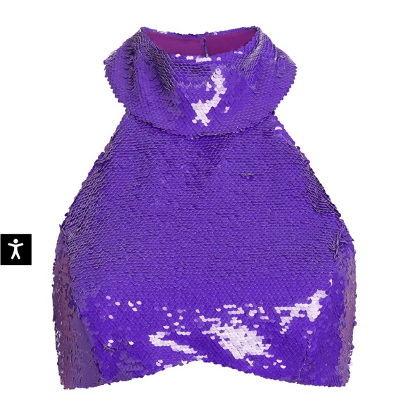 PatBO sequin mock neck top - Picture 5 of 5